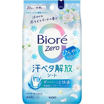 비오레 Zero 시트 시원한 COOL 타입 시원한 화이트 부케 향 20매 카오
