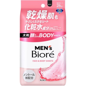 멘즈비오레 얼굴에도 쓰는 바디시트 피부 케어 타입 26매 카오