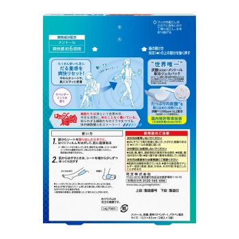 메구리즘 발에 붙이는 탄산 젤 팩 일하는 세포 6매 카오