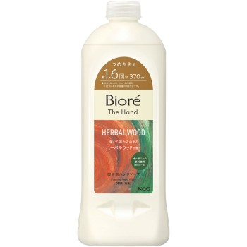 비오레 더 핸드 거품 핸드솝 깊고 따뜻한 허벌 우드 향 리필용 370mL 카오 (의약외품)