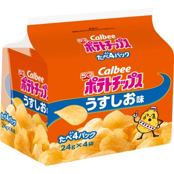 포테이토칩 옅은 소금맛 타베욘 팩 96g 칼비