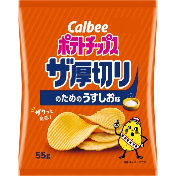 포테이토칩스 두꺼운 슬라이스 우스시오맛 55g 칼비