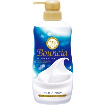 바운시아 바디소프 화이트 소프향 펌프 480ml 우유비누 쿄진샤
