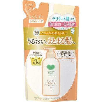 카우 브랜드 무첨가 샴푸 촉촉 케어 리필용 360ml 우유비누 쿄진샤
