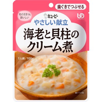 부드러운 식단 새우와 관자의 크림 조림 100g 큐피