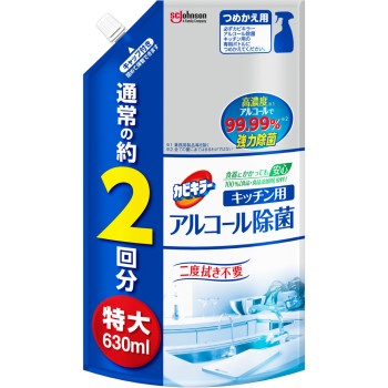 카비키라 알코올 살균 키친용 교체품 특대 630ml 존슨