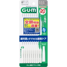 G.U.M 검·치간 I자형 SSS 20개입 썬스타