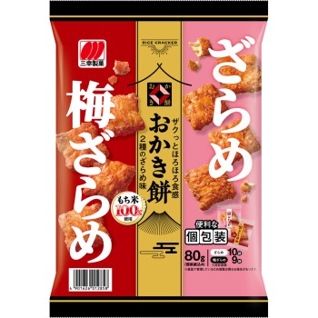 오카키 떡 2종의 굵은 설탕 맛 80g 산코제과