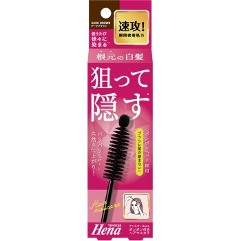 헤나 퐁퐁 부착 헤어 마스카라 다크 브라운 13.5ml 산포