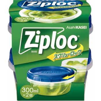 지퍼락 스크루락 300ml 2개 아사히카세이 홈프로덕츠
