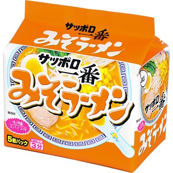 삿포로 이치방 미소 라멘 5개 팩 500g 산요식품