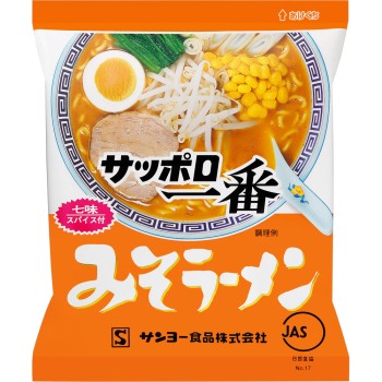 삿포로 이치방 미소 라멘 5개 팩 500g 산요식품