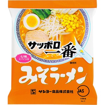 삿포로 이치방 된장 라멘 5개 팩 케이스 5P×6