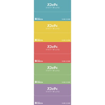스코티 플라워 박스 티슈 250조 일본제지 크레시아