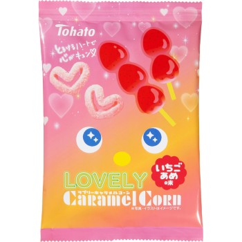 LOVELY 캐러멜콘 딸기사탕맛 43g 도하토