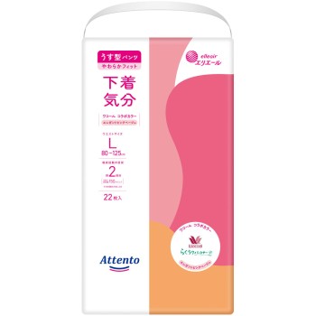 아텐토 얇은 팬츠 속옷 기분 엘레강트 L 22매 다이오제지