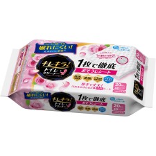 엘리에르 키레키라 화장실 클리너 1장으로 철저 청소 시트 해피 로즈 리필 10매×2P 다이오제지