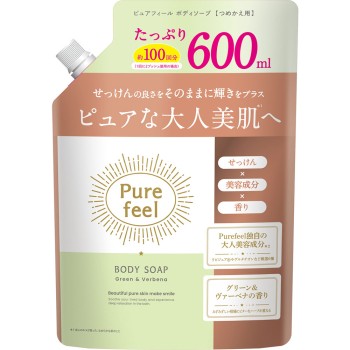 퓨어필 바디소프 그린&버베나 리필 600ml 다이이치석검