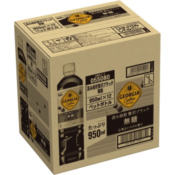 조지아 배전 럭셔리 블랙(무당) 박스 950ml×12 일본 코카콜라