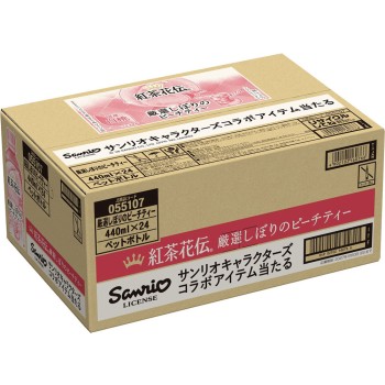 홍차화전 엄선 착즙 피치티 박스 440ml×24 일본 코카콜라