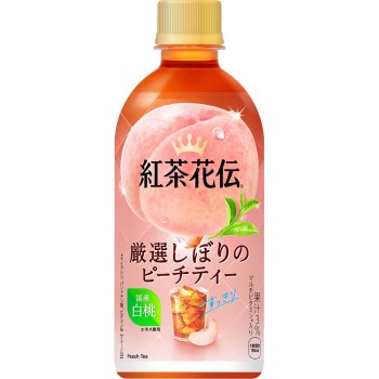 홍차화전 엄선 착즙 피치티 박스 440ml×24 일본 코카콜라