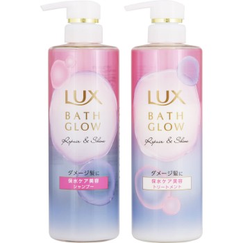 럭스 바스 글로우 리페어&샤인 체험 용량 펌프 페어 400g+400g 유니레버 재팬