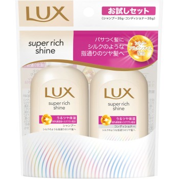 럭스 슈퍼리치샤인 모이스처 미니보습샴푸&컨디셔너 페어세트 35g+35g 유니레버재팬