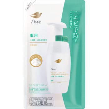 도브 펄샤인 약용 아크네 케어 거품 세안료 리필용 150ml 유니레버 재팬 (의약외품)
