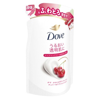 도브 폭신촉촉 바디워시 체리 & 애프리콧 밀크 리필용 340g 유니레버 재팬