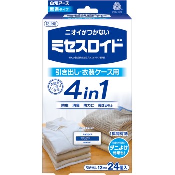 미세스로이드 서랍용 1년 방충 24개 시로모토아스