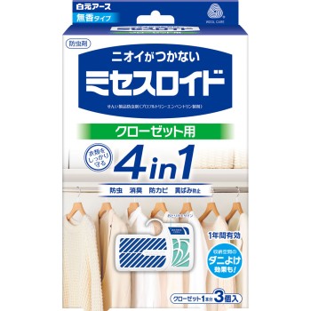 미세스로이드 옷장용 1년 방충 3개 시로모토아스