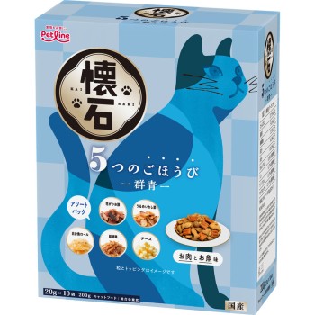 懐石 5가지 포상 군청 (20g×10) 200g 펫라인
