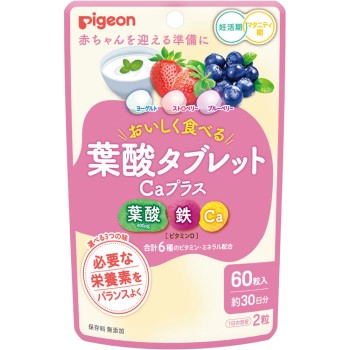 엽산 태블릿 Ca 플러스 베리맛 60정 피죤