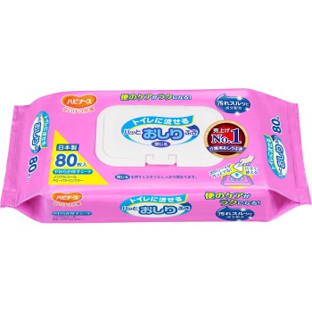 하비나스 화장실에 흘려보낼 수 있는 엉덩이 물티슈 72매 피죤