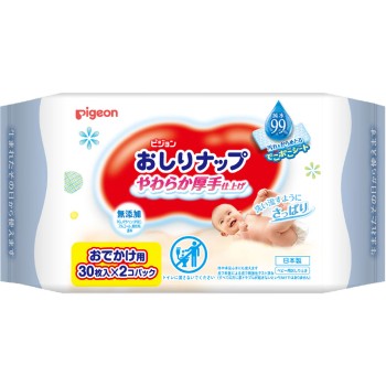 엉덩이 물티슈 부드러운 도톰 마무리 순수 99% 30매×2P 피죤