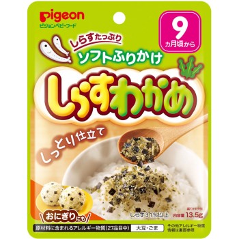 아기용 소프트 후리카케 시라스·미역 13.5g 피죤