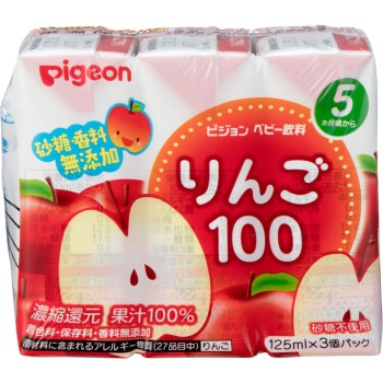사과100 125ml×3팩 피죤