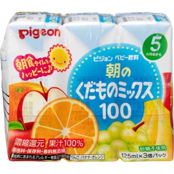 아침 과일 믹스100 125ml×3팩 피죤