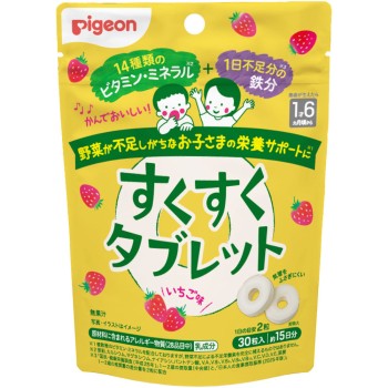 쑥쑥 타블렛 딸기 맛 30알 피죤