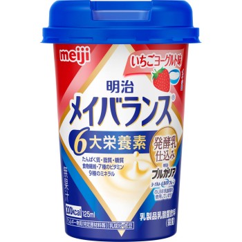 메이밸런스 Mini컵 딸기요구르트맛 케이스 125ml×12 메이지(구 메이지제과)