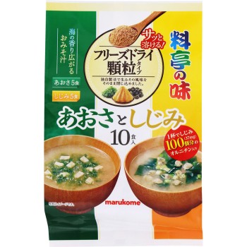 요리술집 맛 동결건조 과립 된장국 파래와 재첩 10식