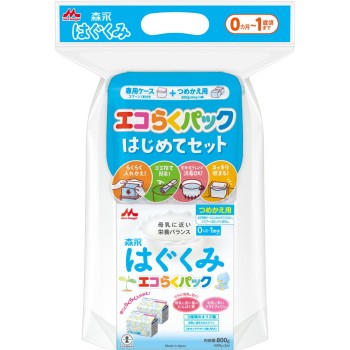 모리나가 하구쿠미 에코라쿠 팩 처음 세트 400g×2 모리나가 유업