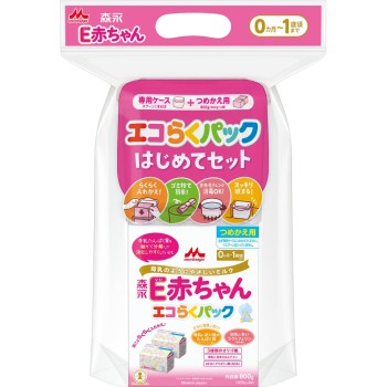 모리나가 E아카짱 에코라쿠 팩 처음 세트 400g×2 모리나가 유업