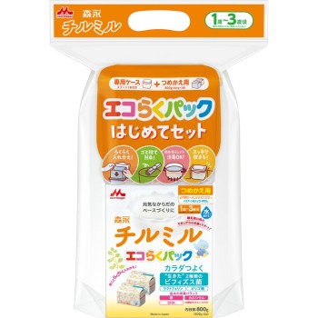 모리나가 치루미루 에코라쿠 팩 처음 세트 400g×2 모리나가 유업