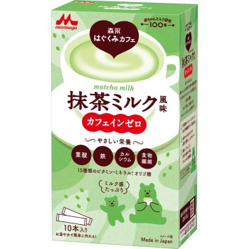 모리나가 하구쿠미 카페 말차 밀크 풍미 20g×10개 모리나가 유업