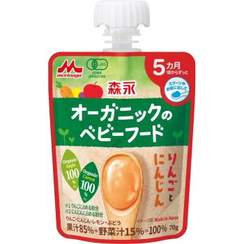 오가닉 베이비푸드 사과와 당근 70g 모리나가 유업