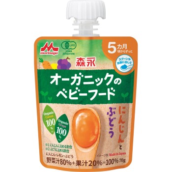 오가닉 베이비푸드 당근과 포도 70g 모리나가 유업