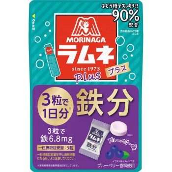 라무네 Plus <철분> 34g 모리나가 제과