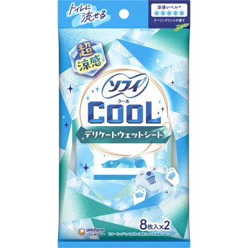 소피 쿨 초청량감 델리케이트 웨트 8×2P 유니참