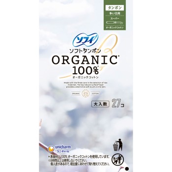 소피 소프트 탐폰 오가닉 100% 슈퍼 27개 유니참